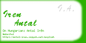 iren antal business card