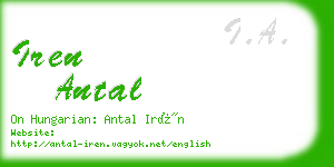 iren antal business card